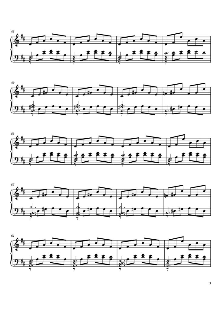 Page 3 of the piano sheet music PDF Piano – A Quick One Before the Eternal Worm Devours Connecticut Piano by Undefined