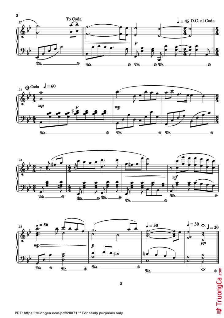 Page 2 of the piano sheet music PDF Piano – score-bd1ef01a1d88558da644dac30d38c882 Piano by Undefined