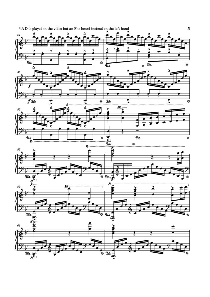 Page 5 of the piano sheet music PDF Piano – Rain Piano by Composed by Tony Ann
