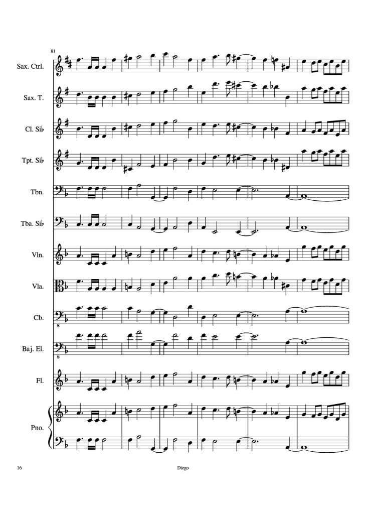 Page 16 of the piano sheet music PDF – Piratas del caribe Piano by DiegoSC