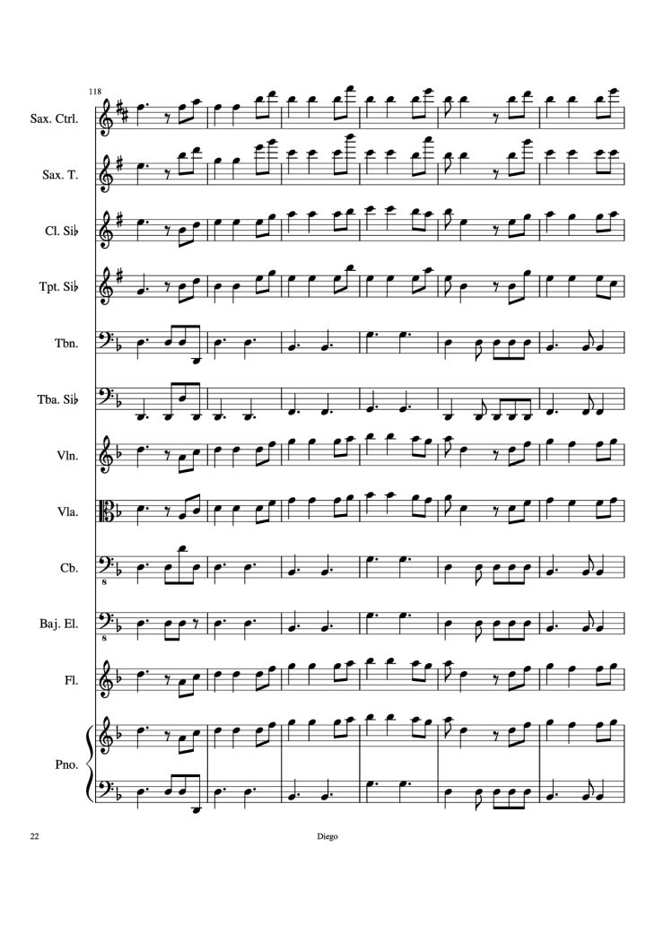 Page 22 of the piano sheet music PDF – Piratas del caribe Piano by DiegoSC