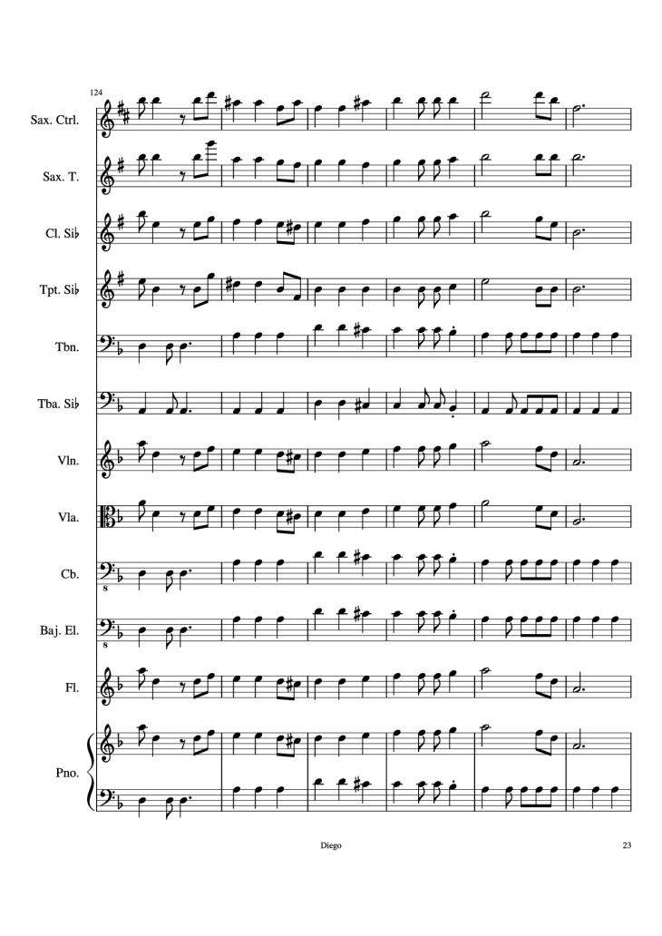 Page 23 of the piano sheet music PDF – Piratas del caribe Piano by DiegoSC