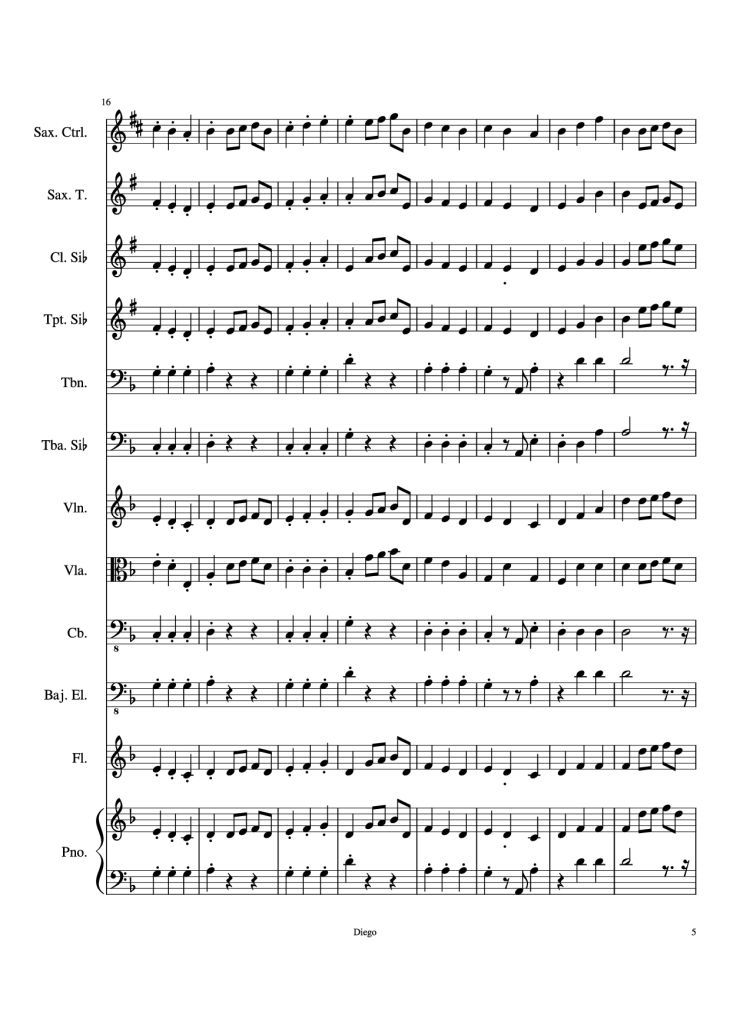Page 5 of the piano sheet music PDF – Piratas del caribe Piano by DiegoSC
