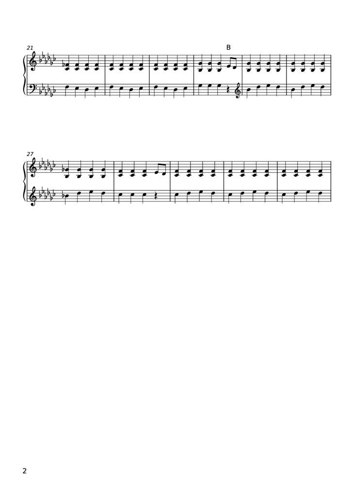 Page 2 of the piano sheet music PDF Piano – Flohwalzer ~ Flea Waltz Piano by Anonymous