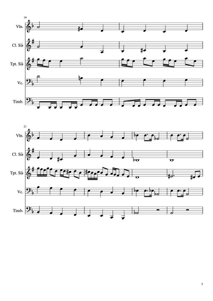 Page 5 of the piano sheet music PDF – EL BUENO, EL FEO Y EL MALO. Violin by Ennio Morricone
