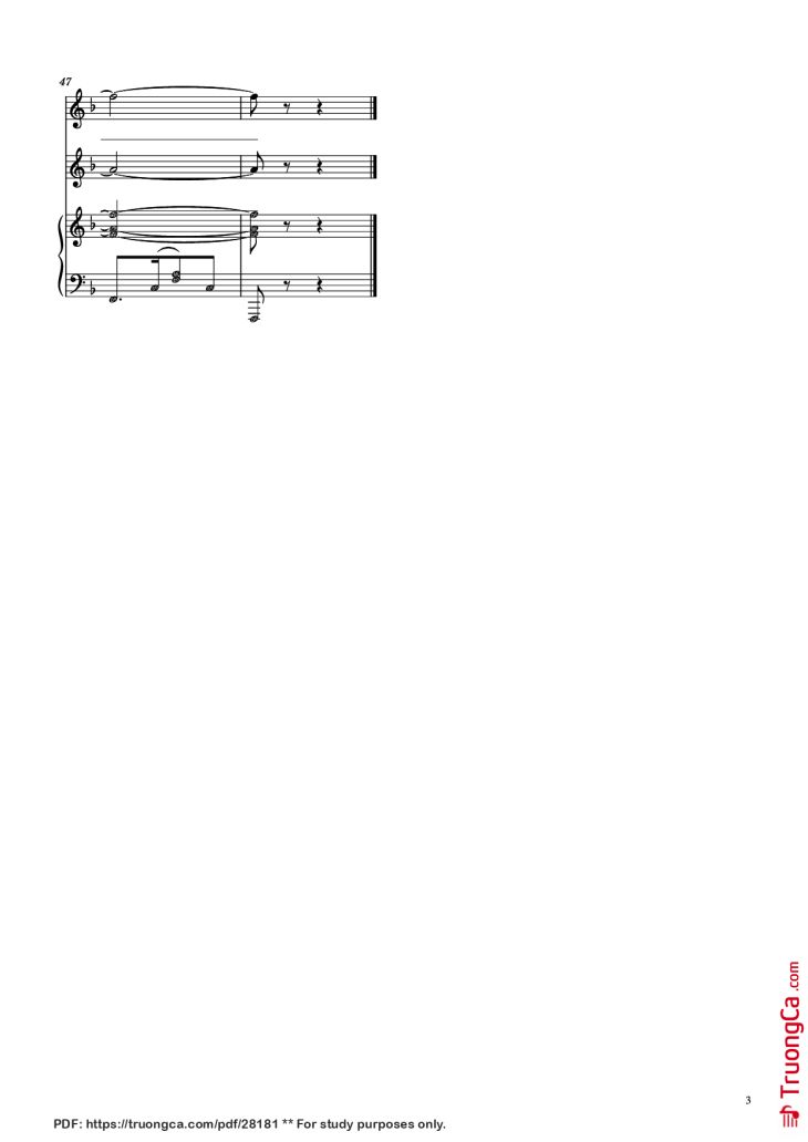 Page 3 of the piano sheet music PDF Piano – O Sole Mio Piano by Eduardo di Capua