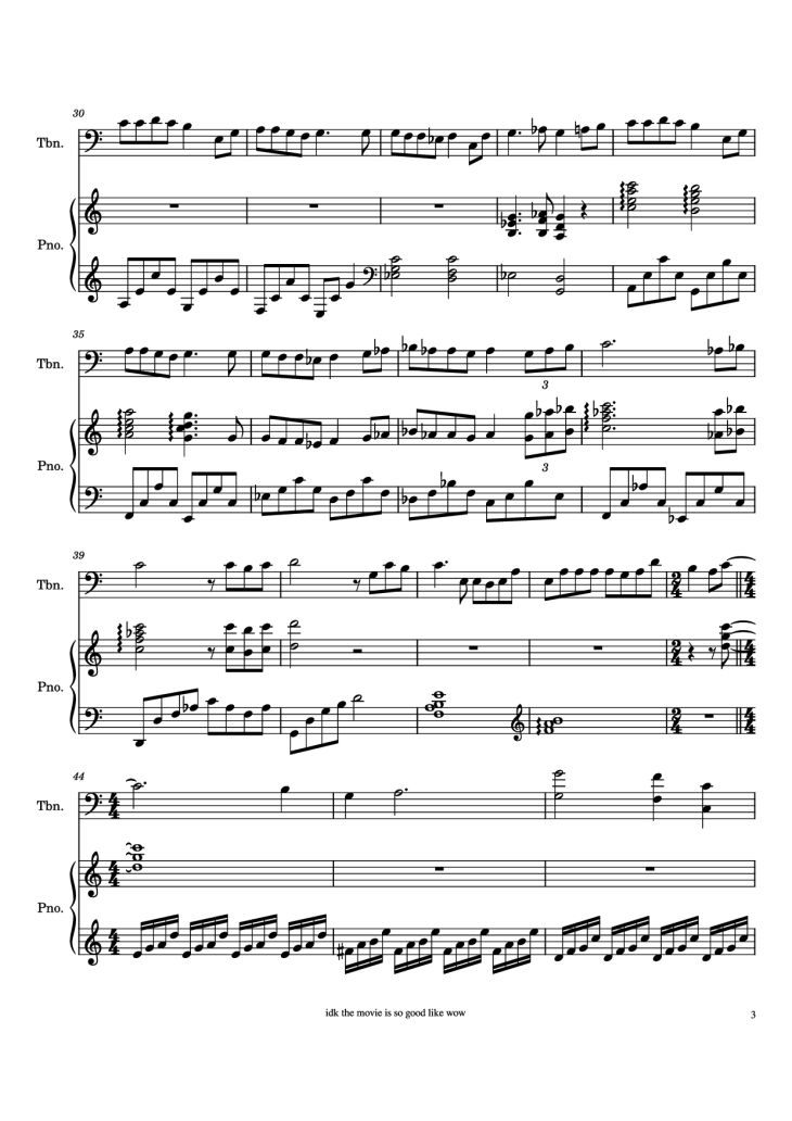 Page 3 of the piano sheet music PDF Piano – One Summer