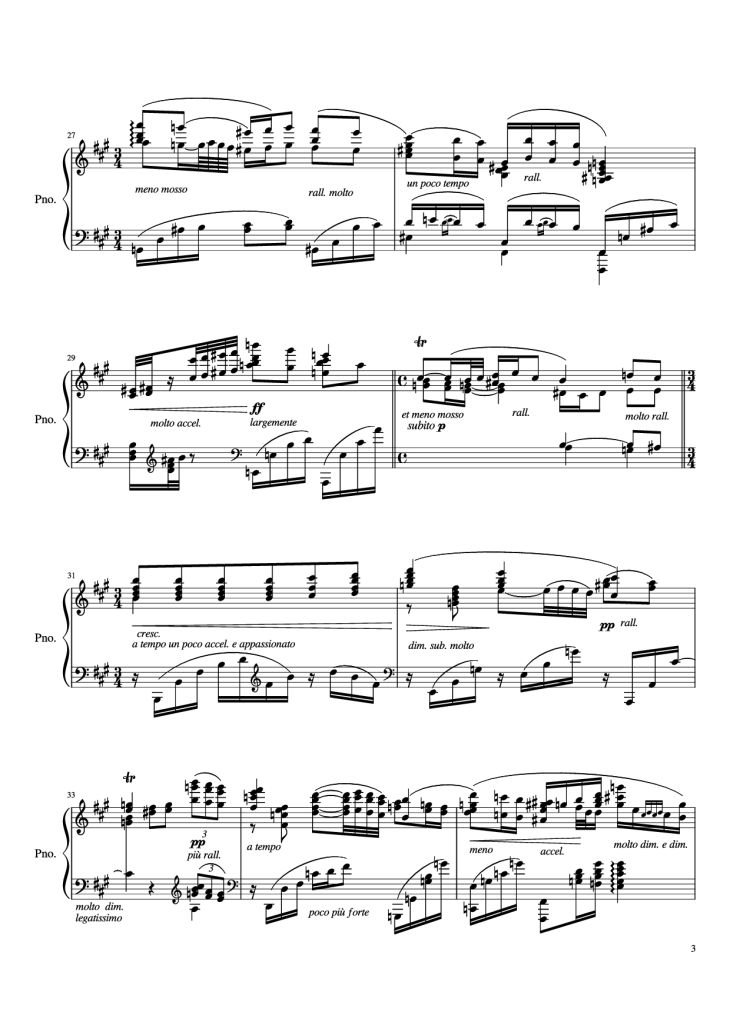 Page 3 of the piano sheet music PDF Piano – IV. Quejas o la Maja y el Ruiseñor Piano by Enrique Granados