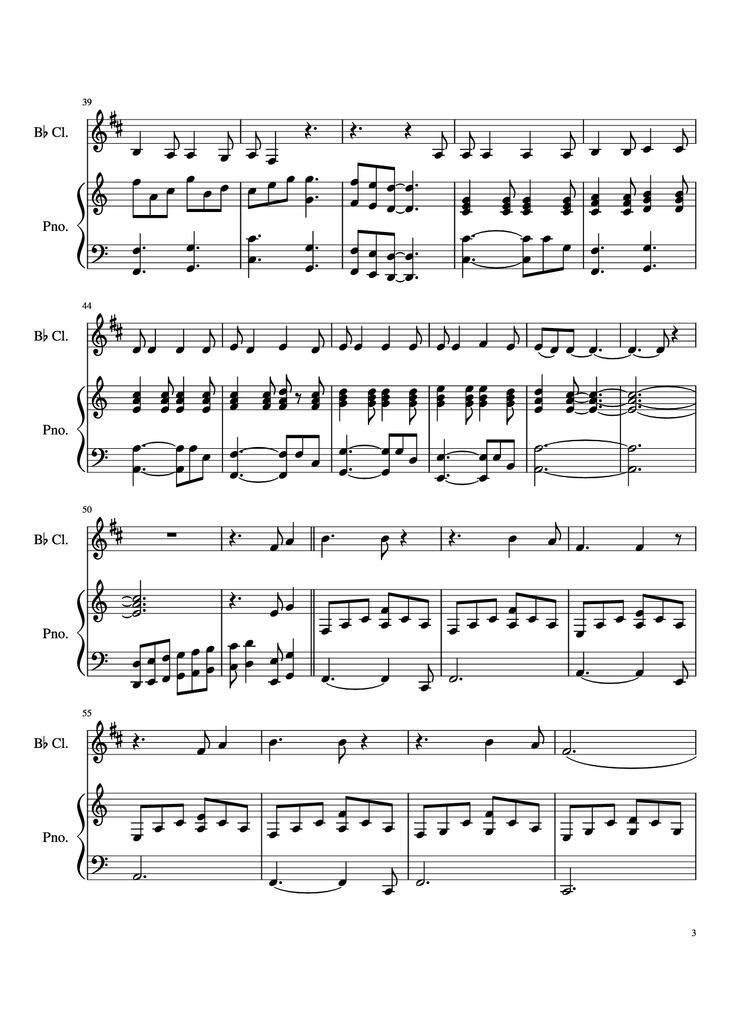 Page 3 of the piano sheet music PDF Piano – Hallelujah Piano by Leonard Cohen