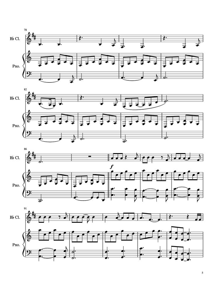 Page 5 of the piano sheet music PDF Piano – Hallelujah Piano by Leonard Cohen