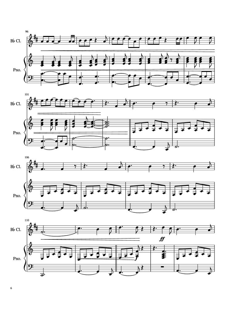 Page 6 of the piano sheet music PDF Piano – Hallelujah Piano by Leonard Cohen