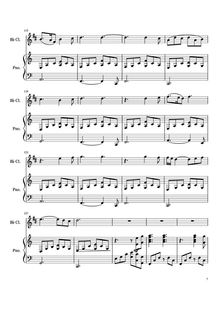 Page 7 of the piano sheet music PDF Piano – Hallelujah Piano by Leonard Cohen