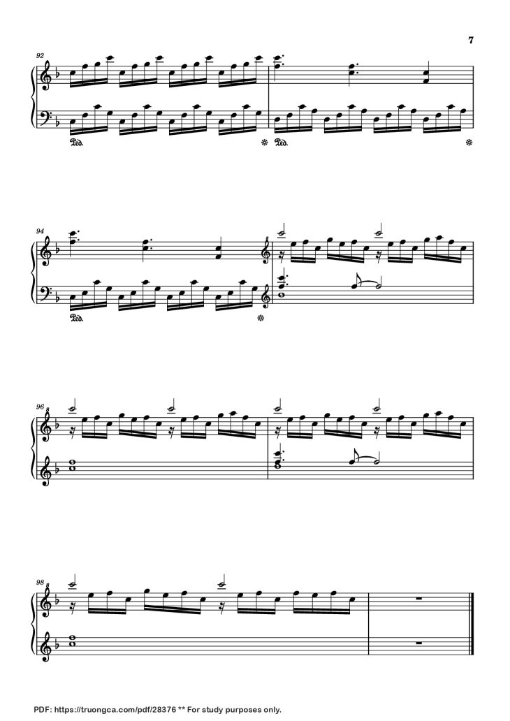 Page 7 of the piano sheet music PDF – mumei Piano by Nanashi Mumei
