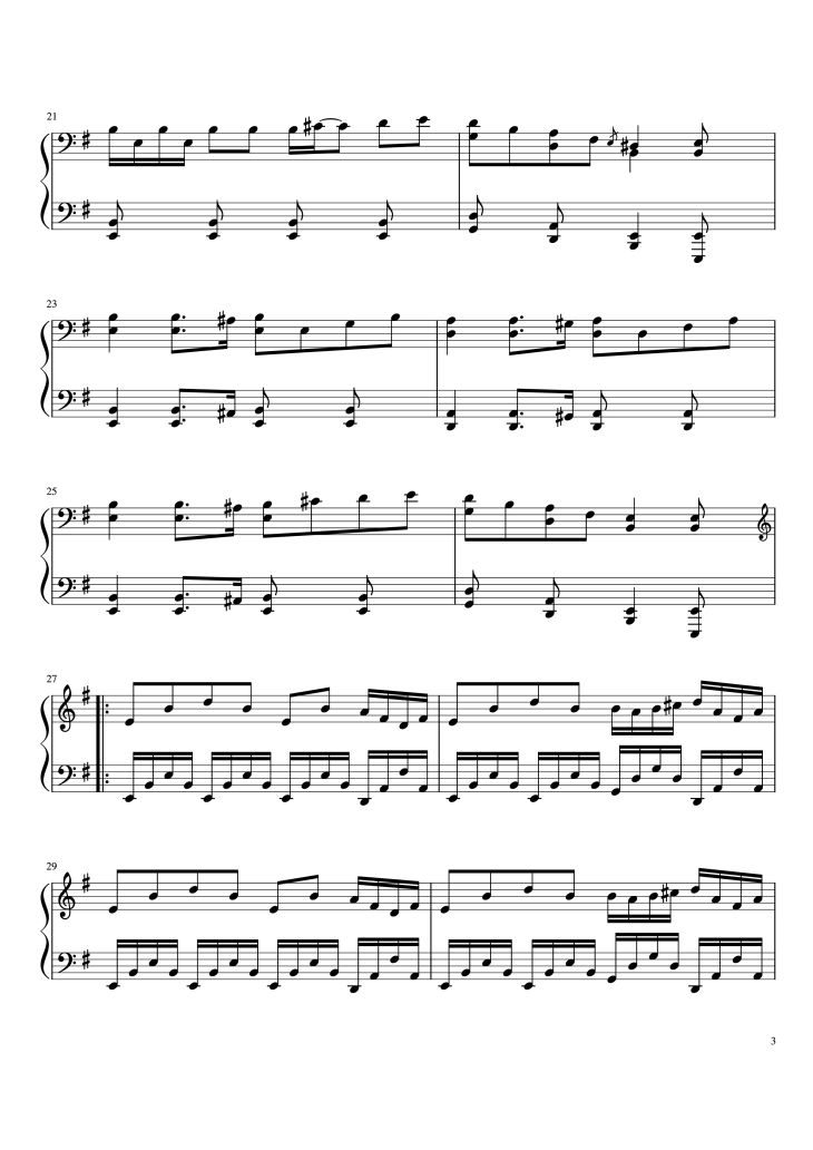 Page 3 of the piano sheet music PDF – Drunken Sailor Piano by Irish Rovers