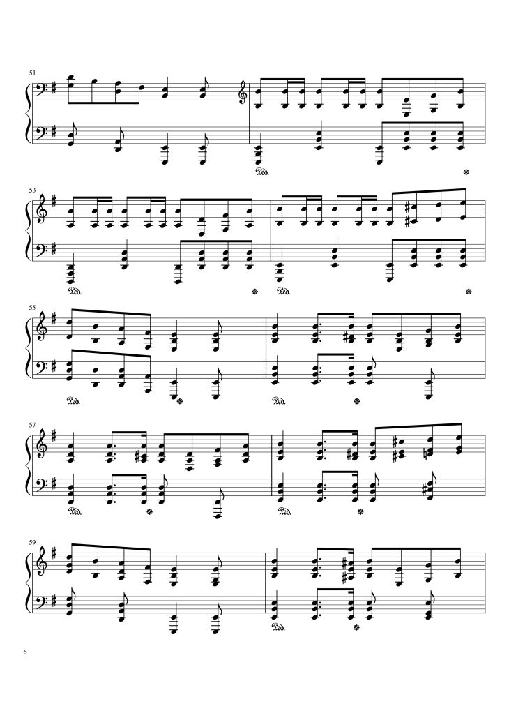 Page 6 of the piano sheet music PDF – Drunken Sailor Piano by Irish Rovers