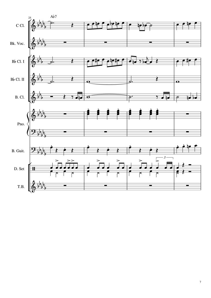 Page 7 of the piano sheet music PDF Piano – THE JONNY PARKER THEME Piano by The Two Best Beatles