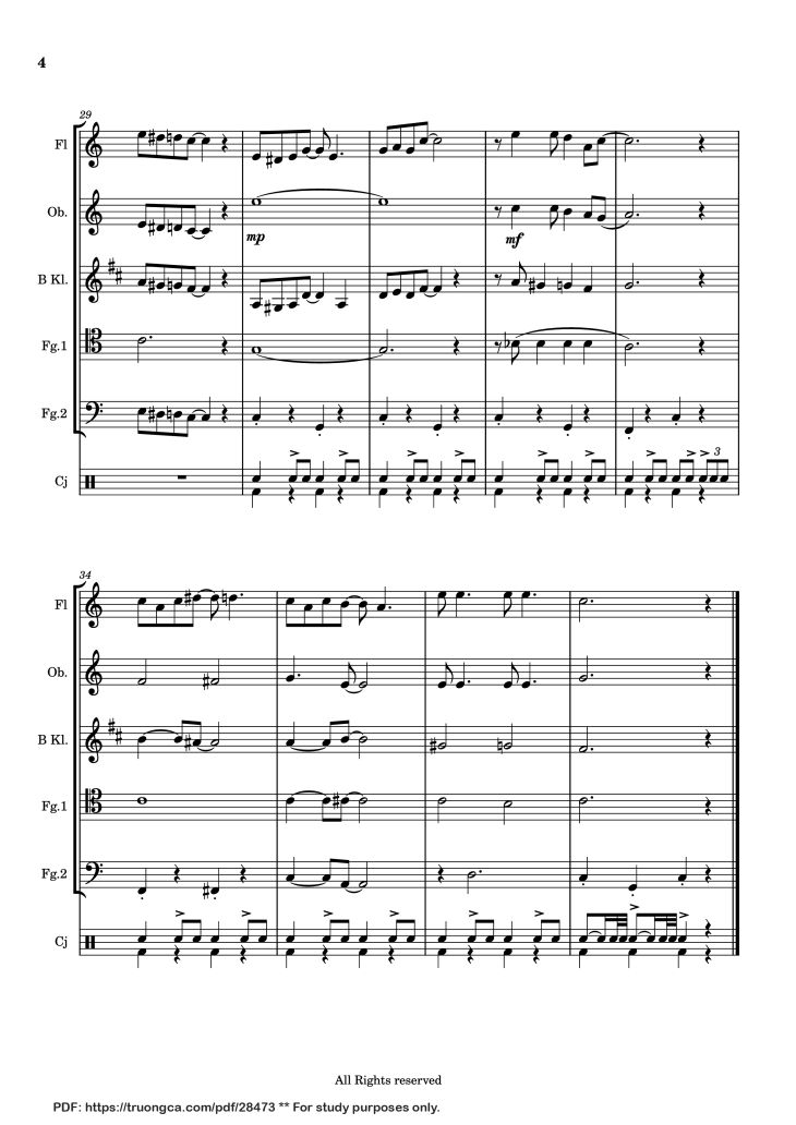 Page 4 of the piano sheet music PDF – When I get older Violin by John Lennon
