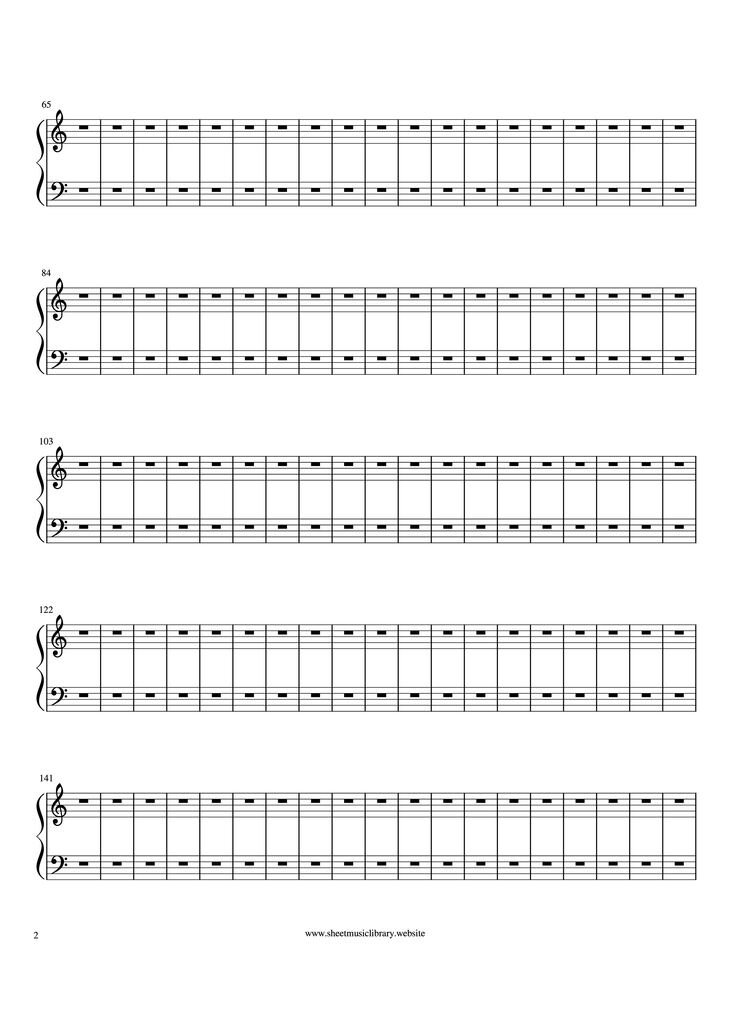 Page 2 of the piano sheet music PDF Piano – Waltz (from Masquerade Suite) Piano by Aram Khachaturian