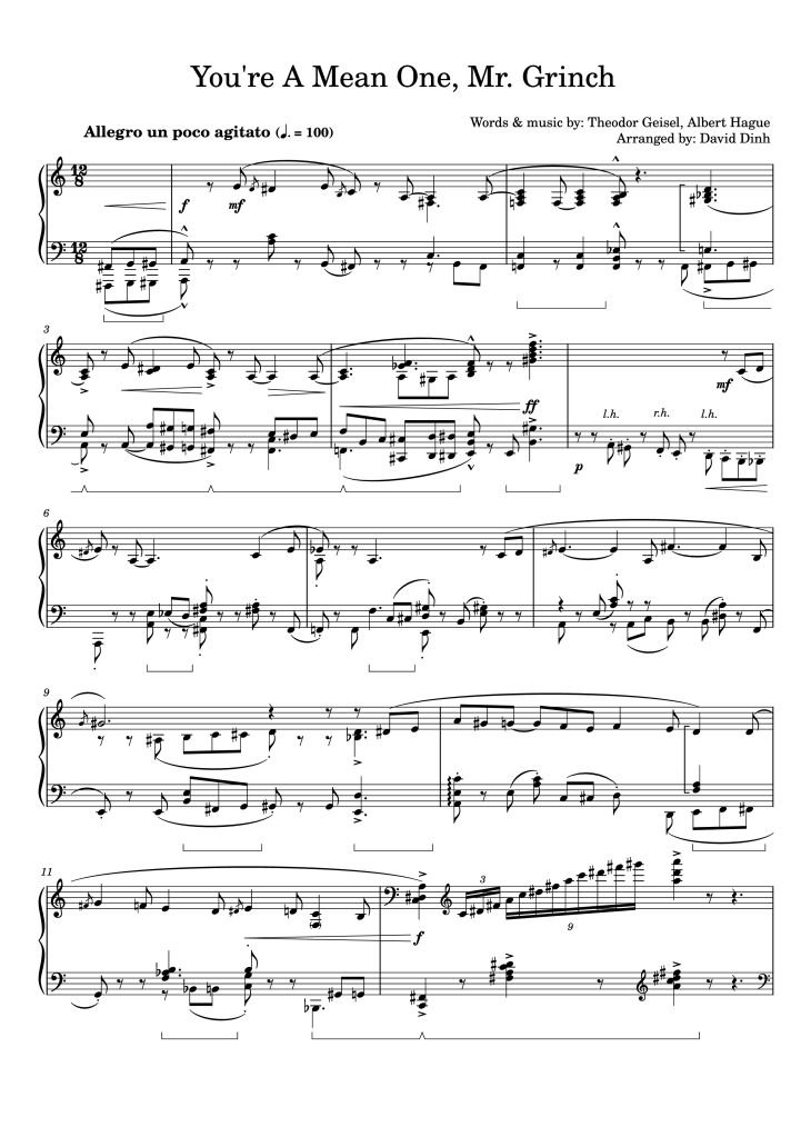 Page 1 of the piano sheet music PDF – You