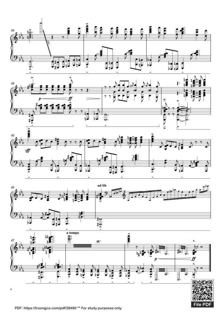 Page 4 of the piano sheet music PDF – You