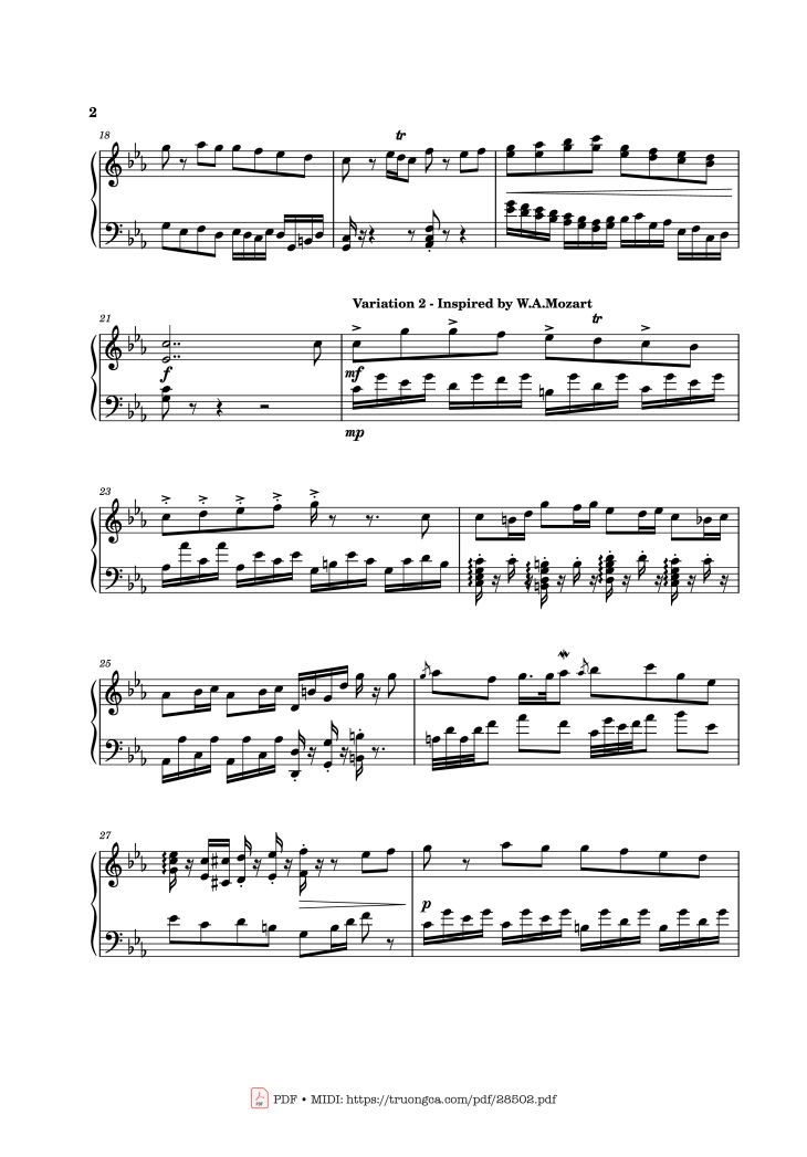 Page 2 of the piano sheet music PDF Piano – God Rest Ye Merry Gentlemen Piano by Richard Pogoson
