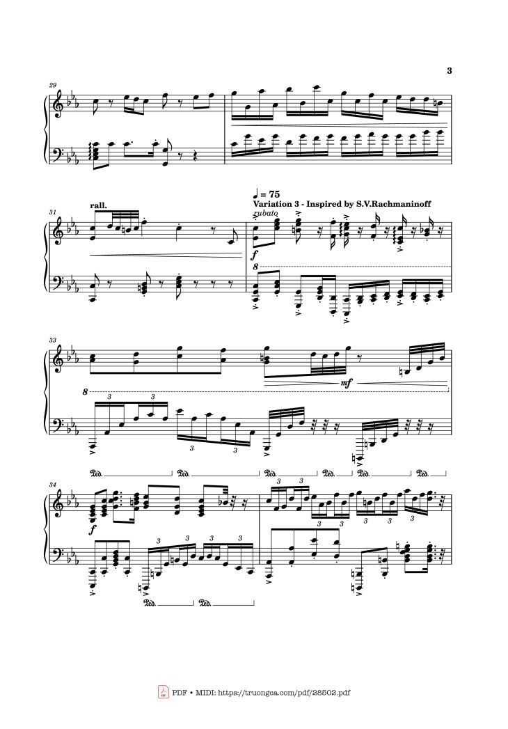 Page 3 of the piano sheet music PDF Piano – God Rest Ye Merry Gentlemen Piano by Richard Pogoson