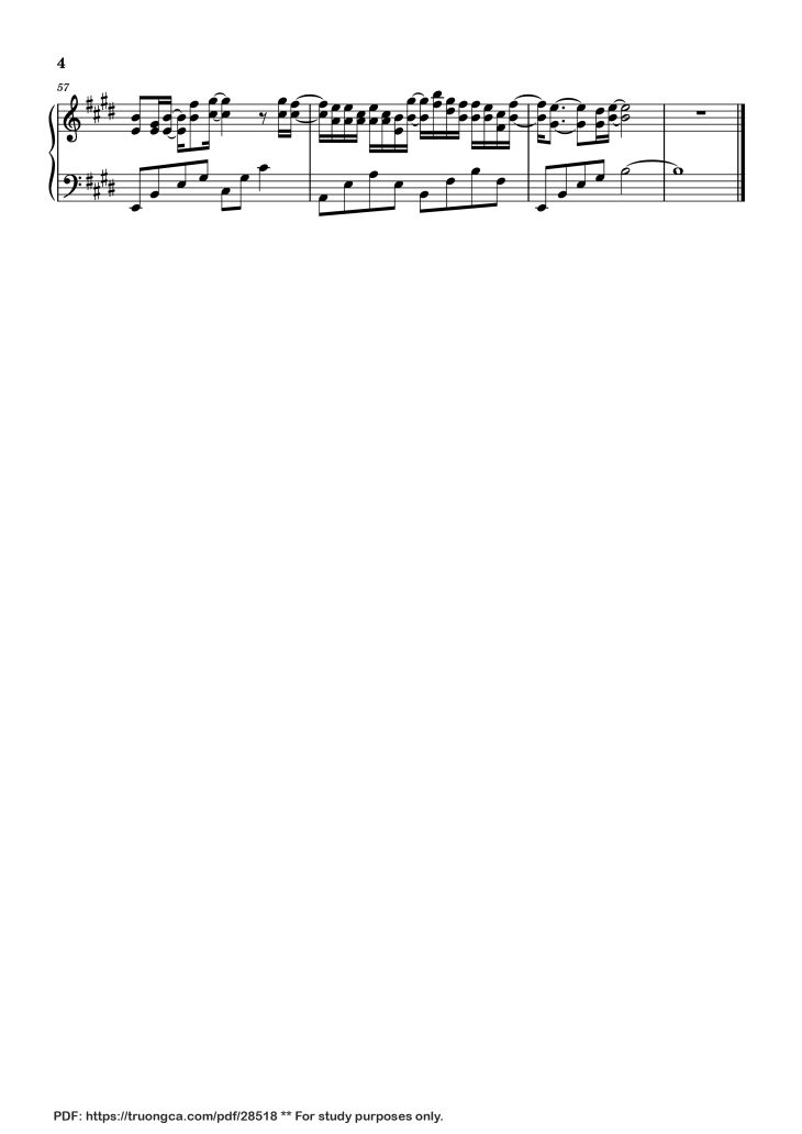 Page 4 of the piano sheet music PDF Piano – 卧室巨星 Teens In Times Piano by 时代少年团