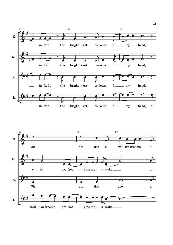 Page 11 of the piano sheet music PDF Piano – A Million Dreams Piano by EaTeN4l1v3