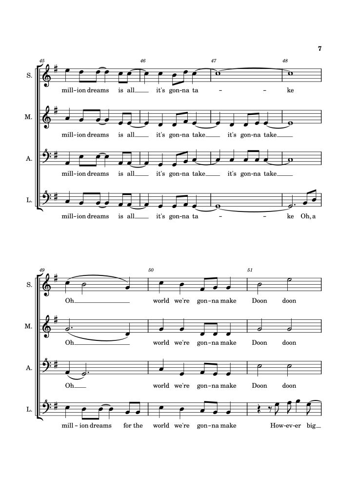 Page 7 of the piano sheet music PDF Piano – A Million Dreams Piano by EaTeN4l1v3