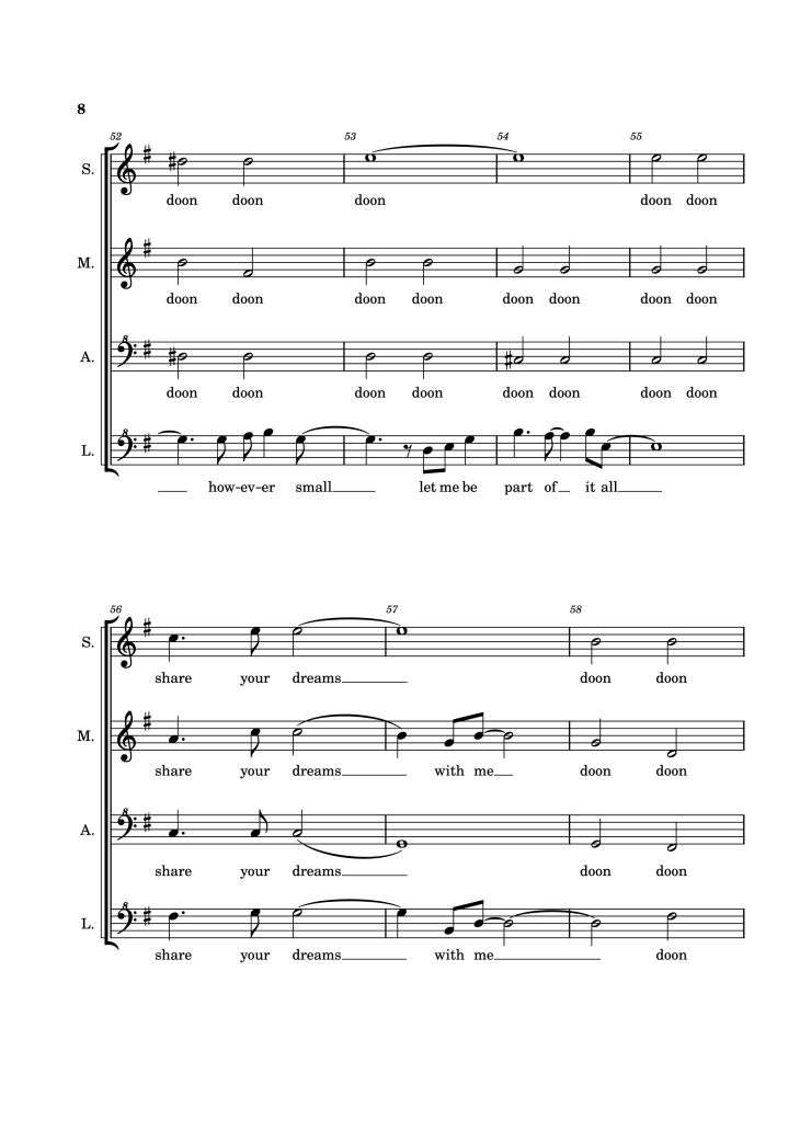 Page 8 of the piano sheet music PDF Piano – A Million Dreams Piano by EaTeN4l1v3