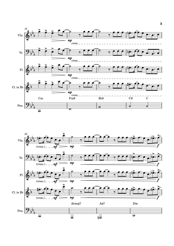 Page 3 of the piano sheet music PDF Piano – Blink Gone Piano by Placeholder