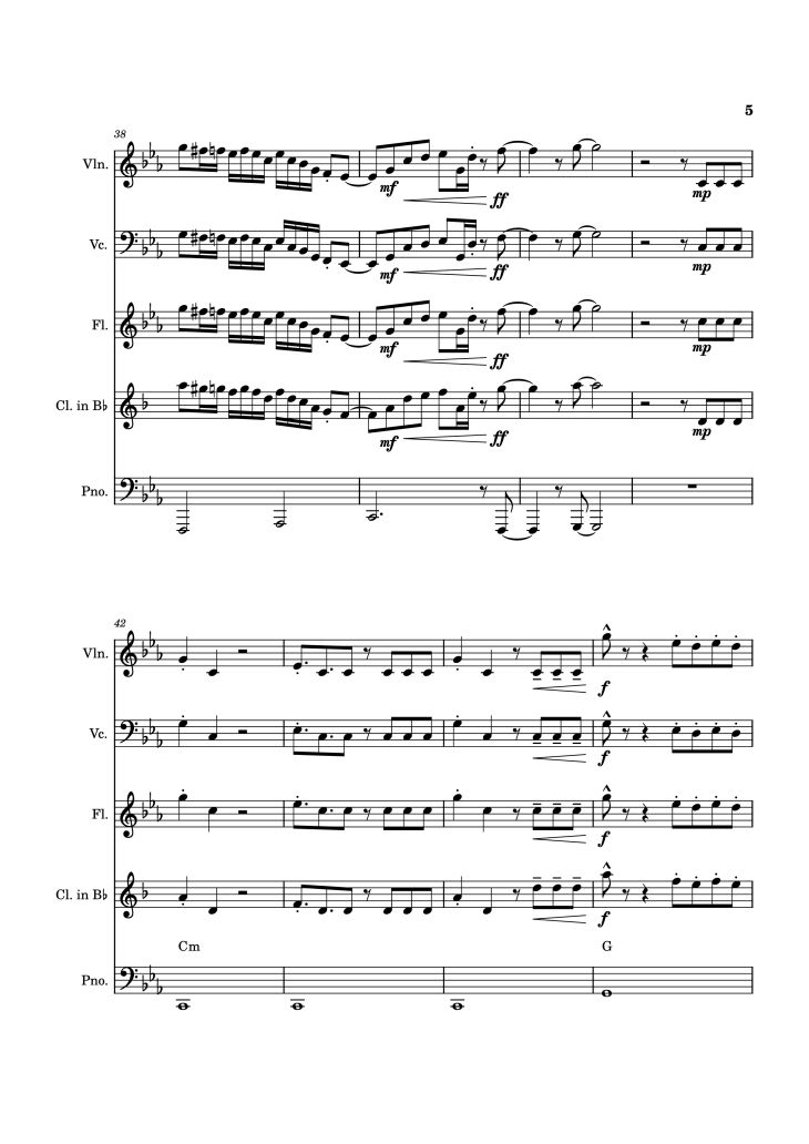 Page 5 of the piano sheet music PDF Piano – Blink Gone Piano by Placeholder