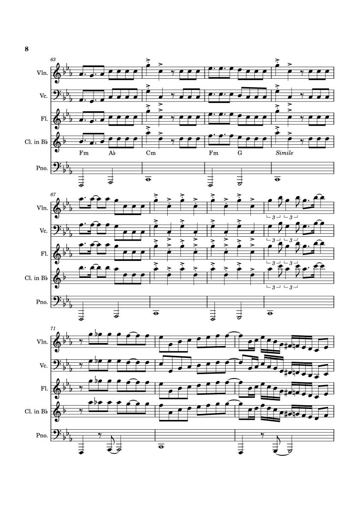 Page 8 of the piano sheet music PDF Piano – Blink Gone Piano by Placeholder
