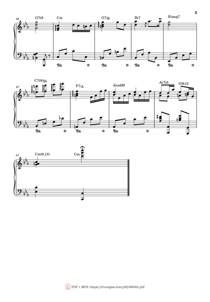 Page 3 of the piano sheet music PDF Piano – Twinkle Twinkle Little Star by Jane Taylor