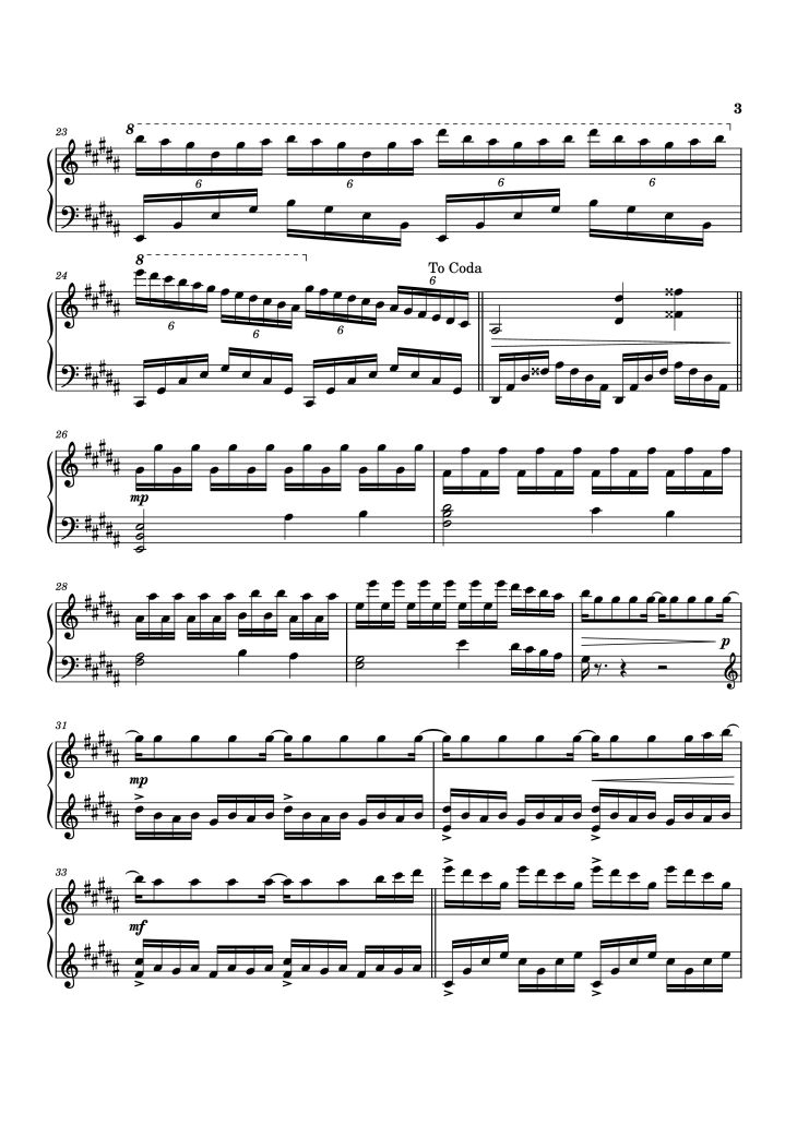 Page 3 of the piano sheet music PDF Piano – PULSE Piano by Tony Ann
