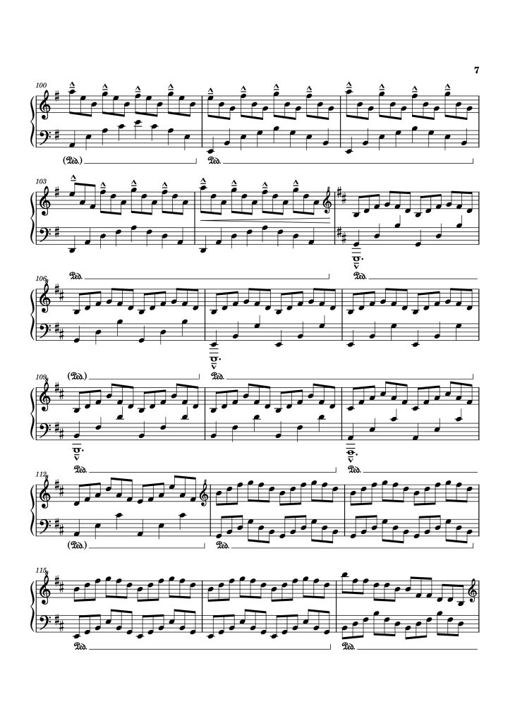 Page 7 of the piano sheet music PDF Piano – Time Piano by Tony Ann