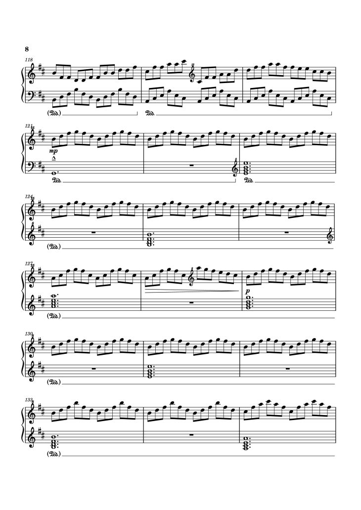 Page 8 of the piano sheet music PDF Piano – Time Piano by Tony Ann