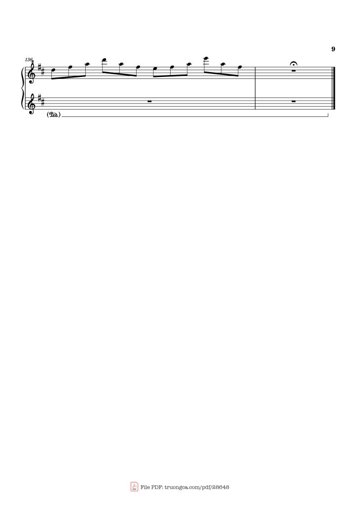 Page 9 of the piano sheet music PDF Piano – Time Piano by Tony Ann