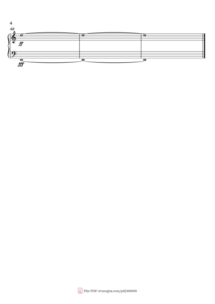 Page 4 of the piano sheet music PDF Piano – Otherside - Minecraft Easy Piano by Lena Raine