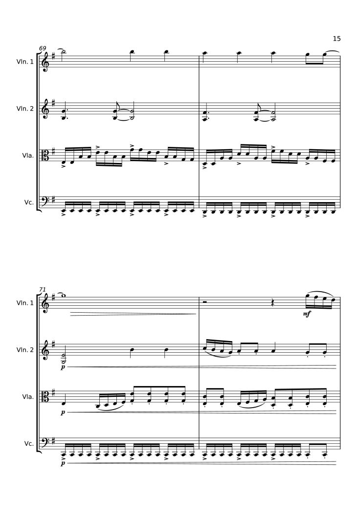 Page 15 of the piano sheet music PDF – Dancing On My Own Violin by Svetakorol777