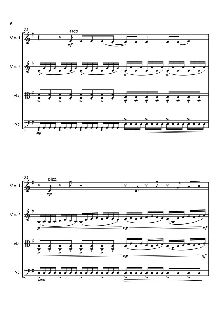Page 6 of the piano sheet music PDF – Dancing On My Own Violin by Svetakorol777