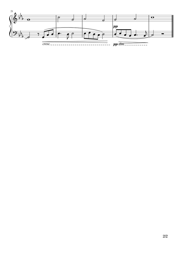 Page 2 of the piano sheet music PDF – Song of Secret Garden Piano (Переложение для фортепиано) by Secret Garden