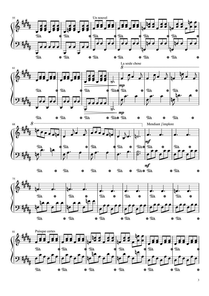 Page 3 of the piano sheet music PDF Piano – Mr/Mme Piano by Loïc Nottet