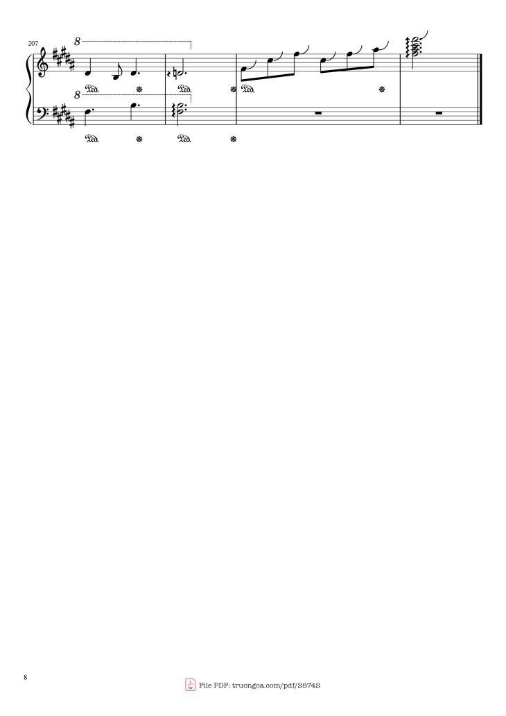 Page 8 of the piano sheet music PDF Piano – Mr/Mme Piano by Loïc Nottet