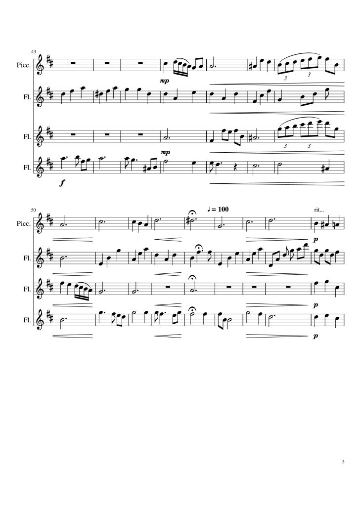 Page 3 of the piano sheet music PDF Piano – Into the Unknown Piano by Arr. Alicia Gomez