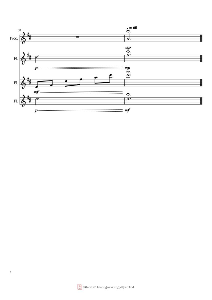 Page 4 of the piano sheet music PDF Piano – Into the Unknown Piano by Arr. Alicia Gomez