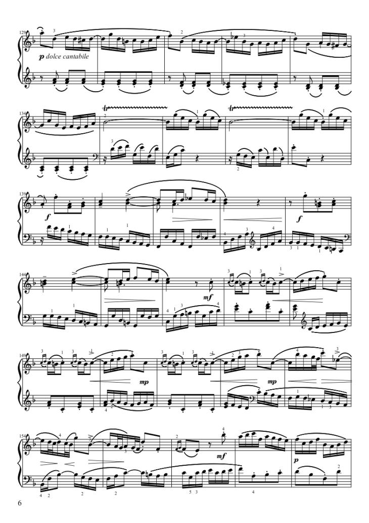 Page 6 of the piano sheet music PDF Piano – Italienisches Konzert Piano by Jose Duran