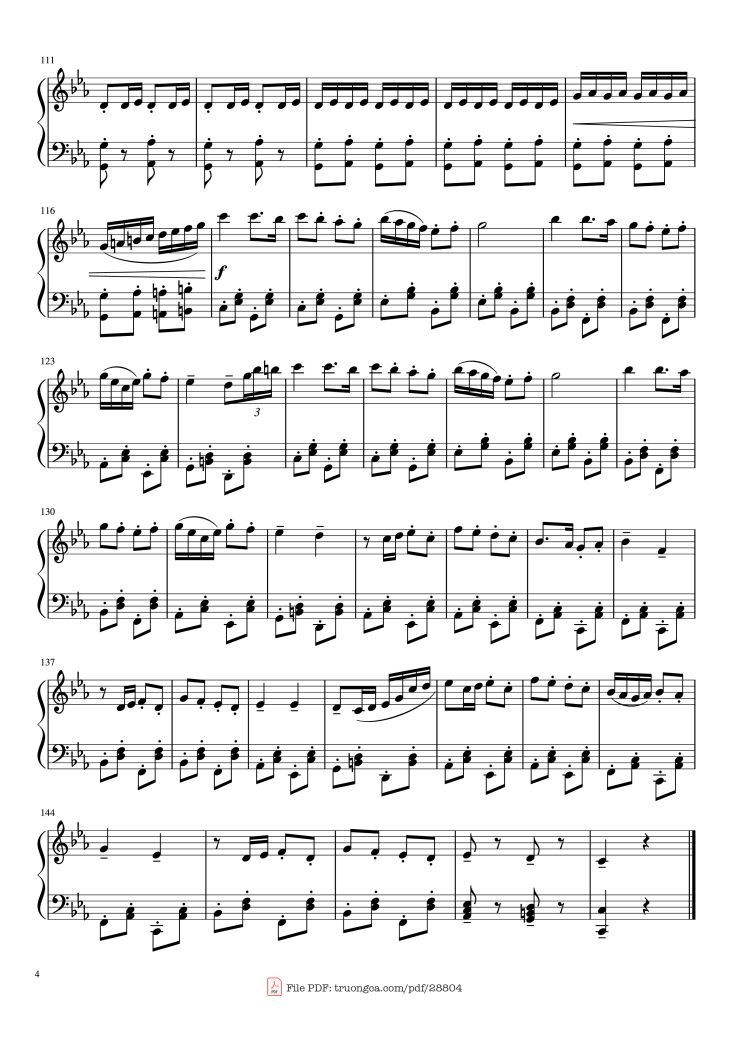 Page 4 of the piano sheet music PDF Piano – Bad Piggies Theme Piano by Ilmari Hakkola Arr: Anders Thue
