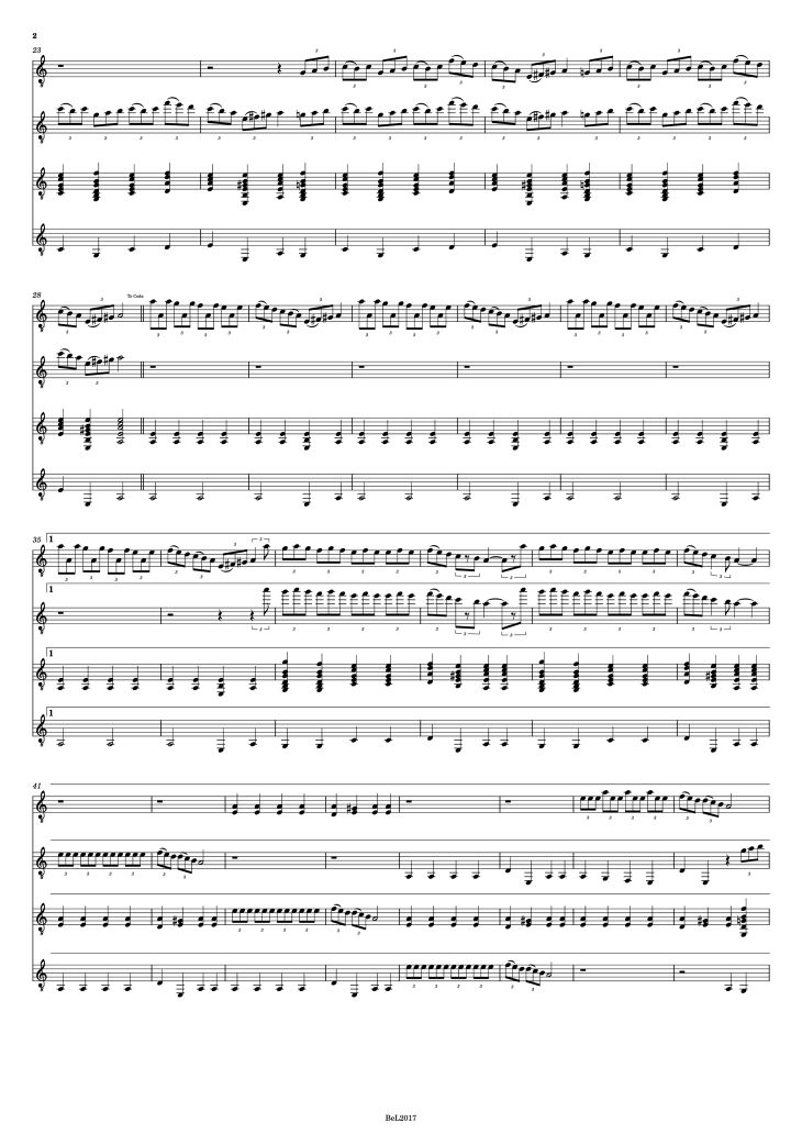 Page 2 of the piano sheet music PDF Piano – Fiesta - Tarantella Piano by Based on a composition of H. Salina