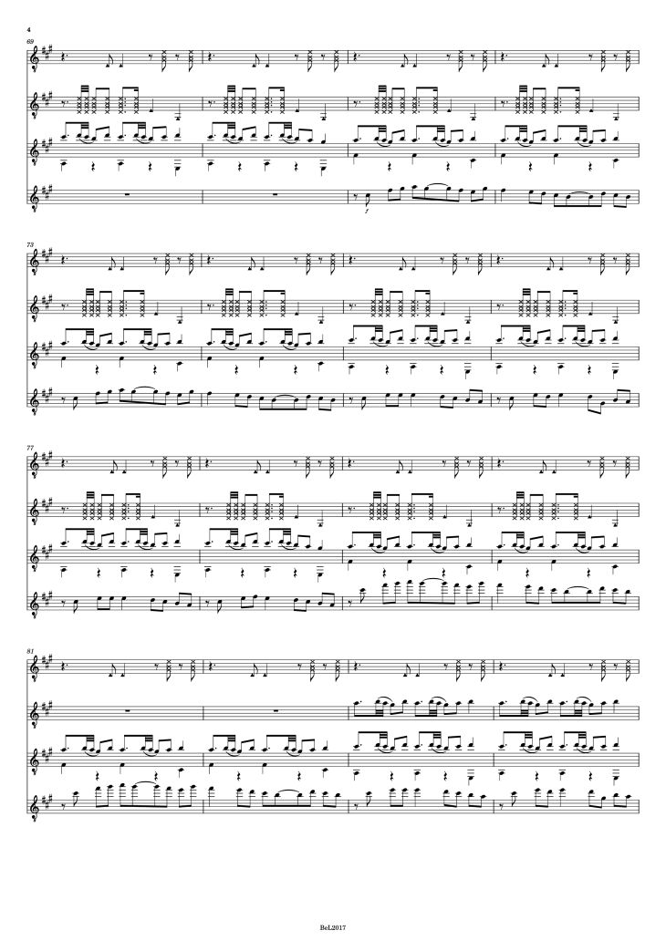 Page 4 of the piano sheet music PDF Piano – Fiesta - Tarantella Piano by Based on a composition of H. Salina
